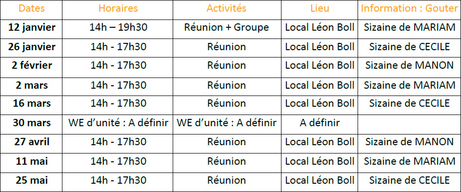 planning jeannettes trimestre 2